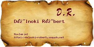 Dálnoki Róbert névjegykártya
